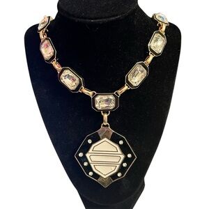 12th Tribe Gold and Black Statement 15” drop Necklace